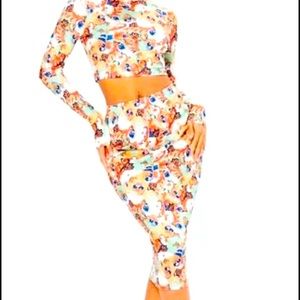 Two pic sets long sleeve top with pencil skirt